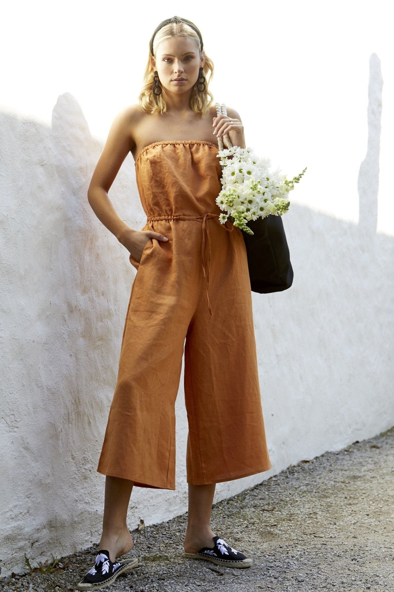 Rust jumpsuit cheap