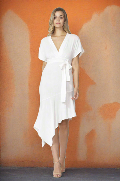 Sass Sculpture Dress in White