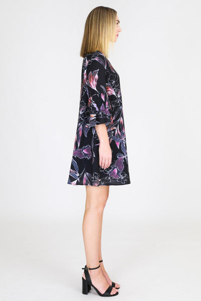 3rd Love Ruffle Sleeve Dress in Leaf Print - Hey Sara