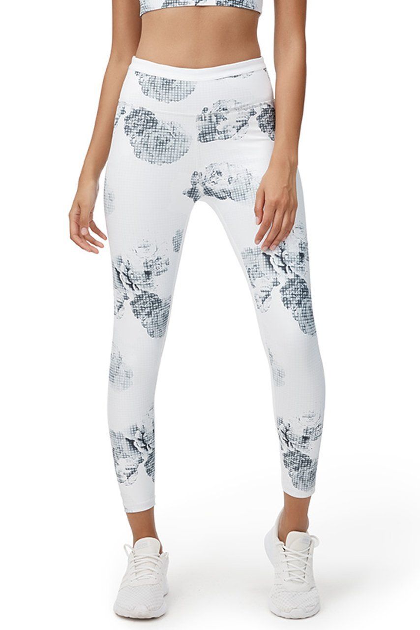 Allfenix Eden 7/8 Length Leggings in White with Print - Hey Sara