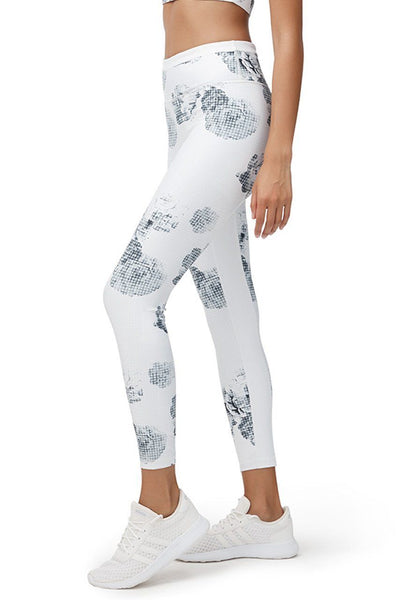 Allfenix Eden 7/8 Length Leggings in White with Print - Hey Sara