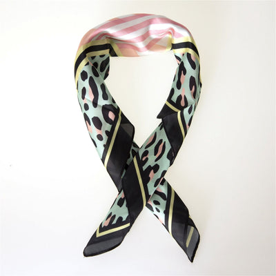 Angels Whisper Nalenia Pink Stripe Leopard Print Bandana - Hey Sara