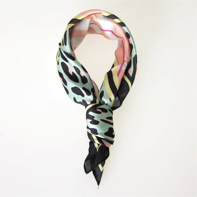 Angels Whisper Nalenia Pink Stripe Leopard Print Bandana - Hey Sara