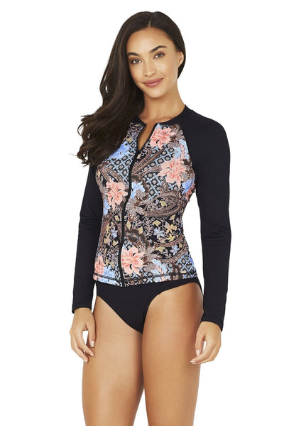 Baku Batika Beach Long Sleeve Rash Vest - Hey Sara