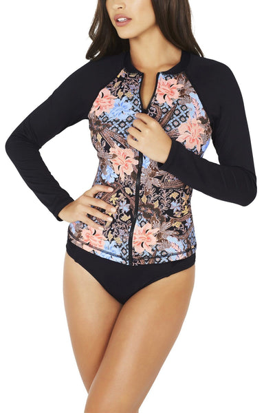 Baku Batika Beach Long Sleeve Rash Vest - Hey Sara