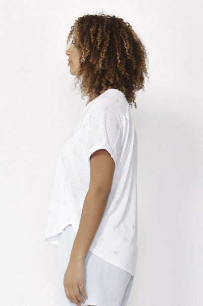 Betty Basics Adelaide Tee in White - Hey Sara