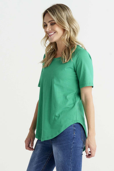 Betty Basics Ariana Tee in Jade - Hey Sara