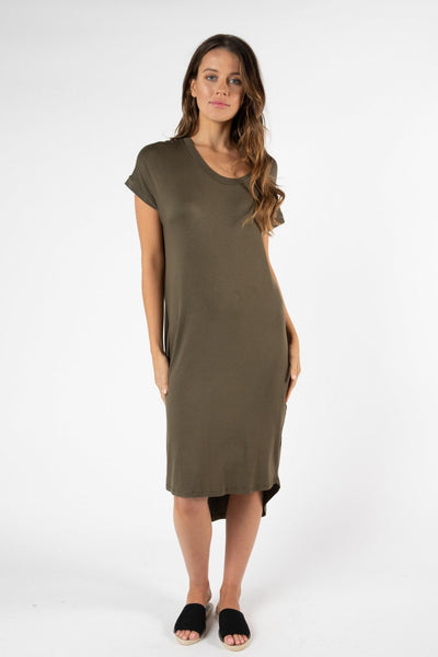 Betty Basics Avalon Dress in Khaki - Hey Sara