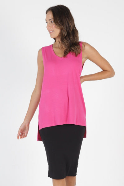 Betty Basics Barbados Tank in Fuchsia - Hey Sara