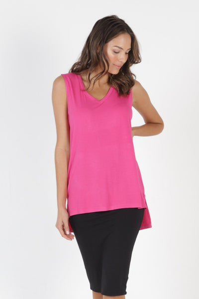 Betty Basics Barbados Tank in Fuchsia - Hey Sara
