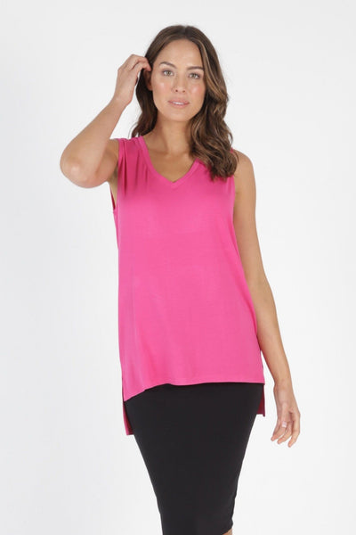 Betty Basics Barbados Tank in Fuchsia - Hey Sara