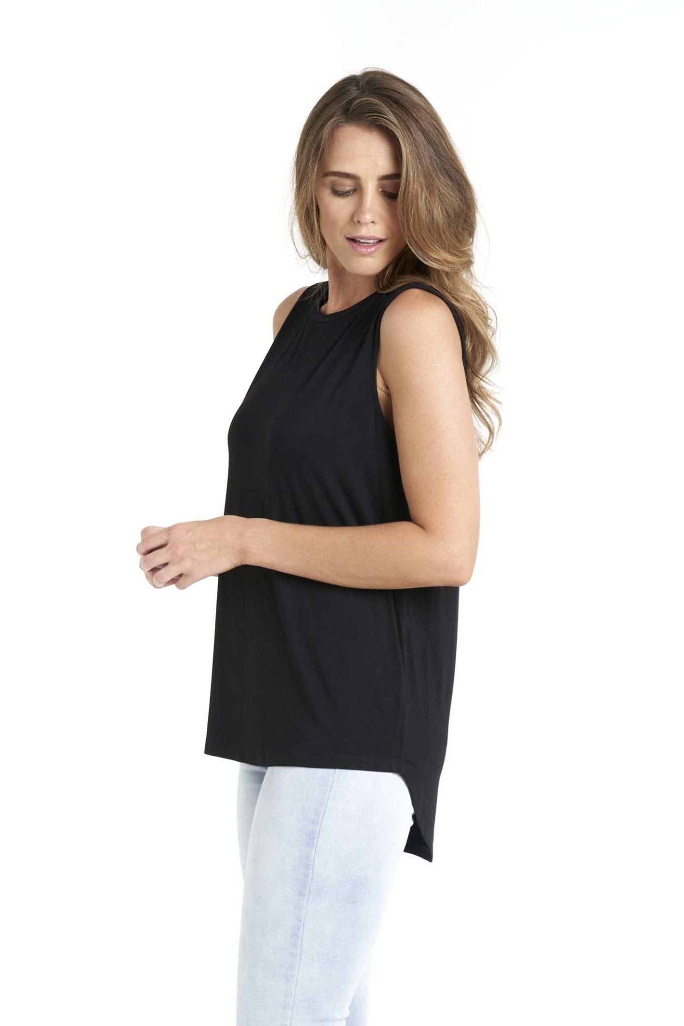 Betty Basics Capri Tank Black - Hey Sara