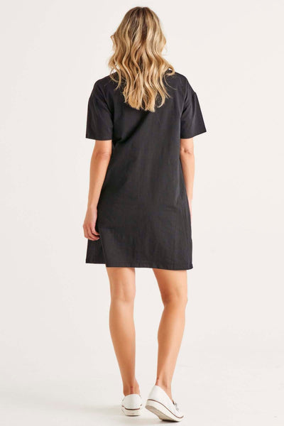 Betty Basics Deana Polo Dress in Black - Hey Sara