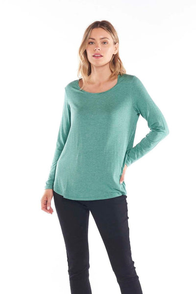 Betty Basics Evanna Top in Silver Fern Marle - Hey Sara