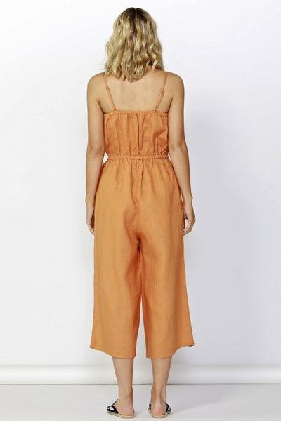 Betty Basics Finn Linen Jumpsuit in Rust - Hey Sara