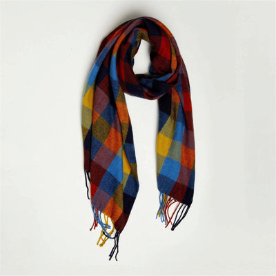 Betty Basics Kim Scarf in Multi Check - Hey Sara