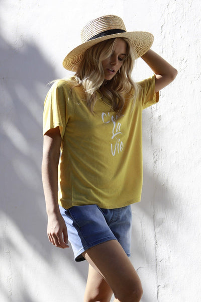Betty Basics Los Angeles Tee in Daffodil Yellow - Hey Sara