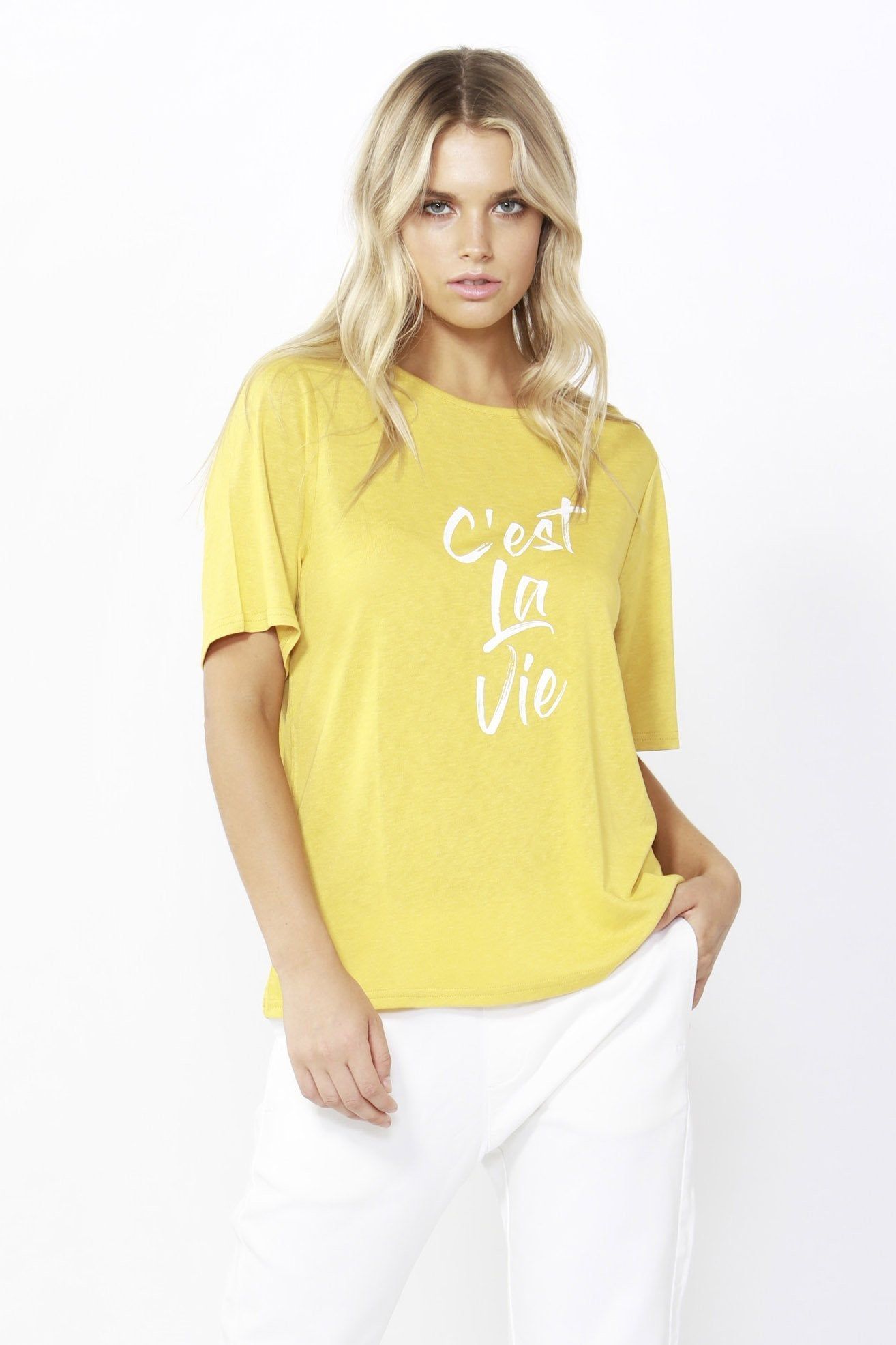 Betty Basics Los Angeles Tee in Daffodil Yellow - Hey Sara