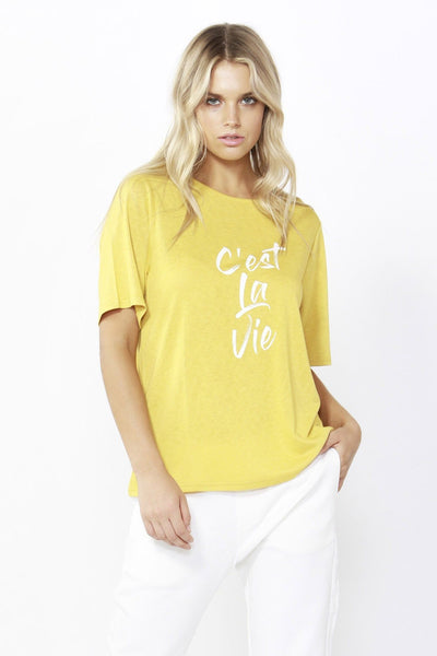Betty Basics Los Angeles Tee in Daffodil Yellow - Hey Sara