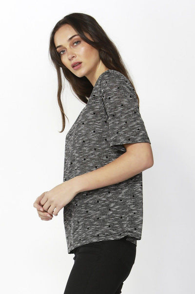 Betty Basics Los Angeles Tee in Melange Spot - Hey Sara