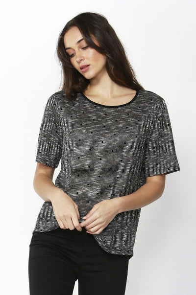 Betty Basics Los Angeles Tee in Melange Spot - Hey Sara