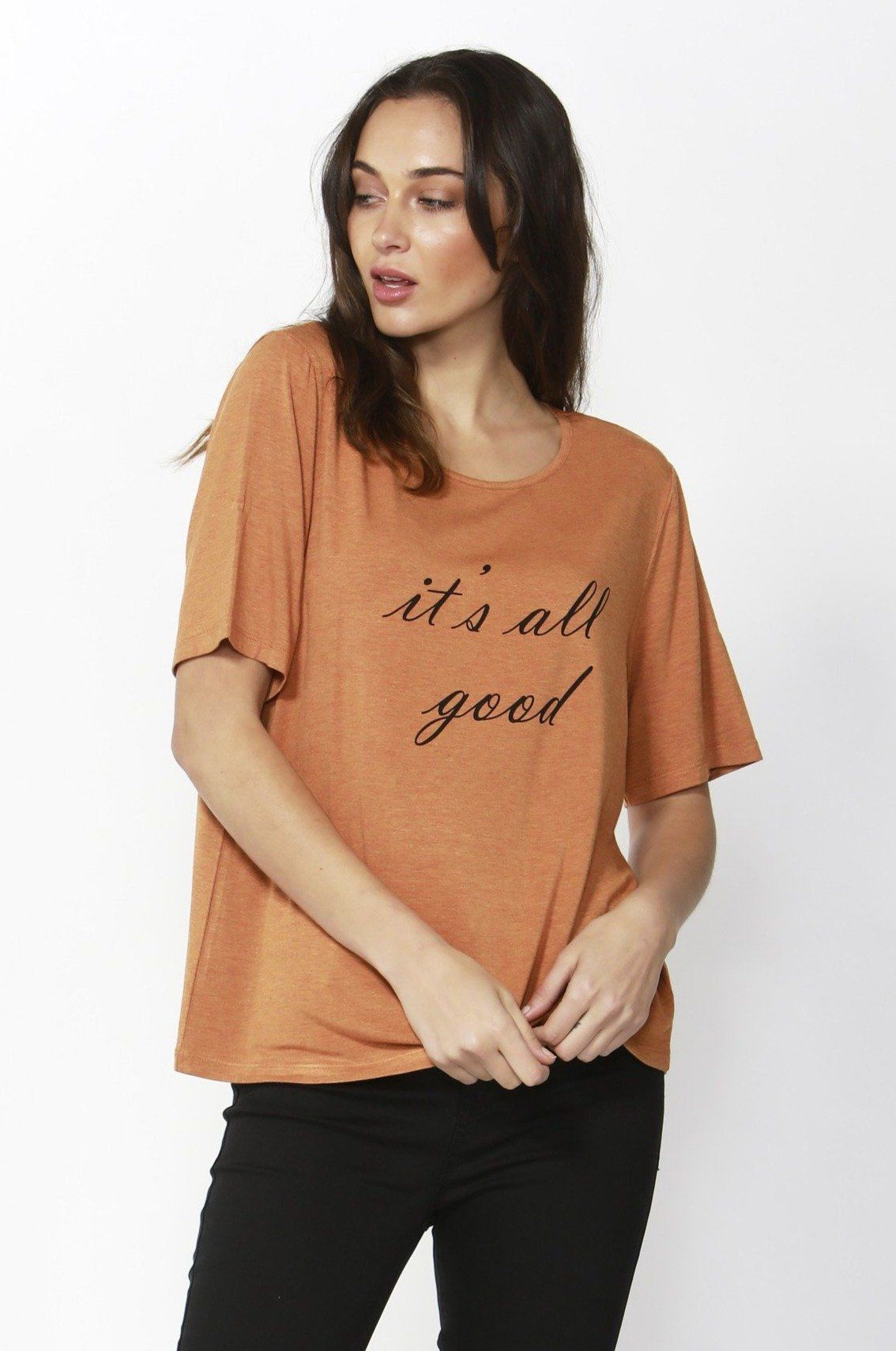 Betty Basics Los Angeles Tee in Spice Marle - Hey Sara