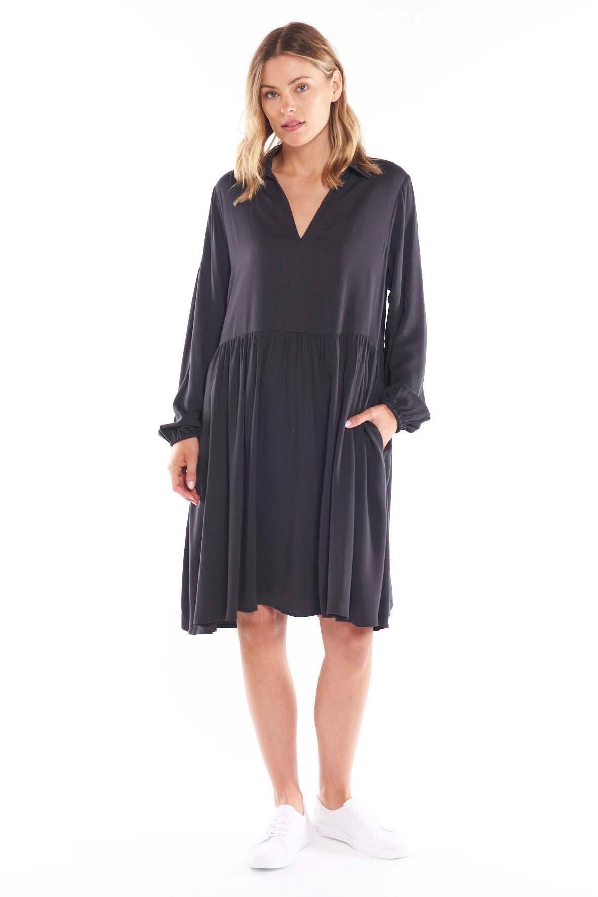 Betty Basics Maggie Dress in Licorice Black - Hey Sara