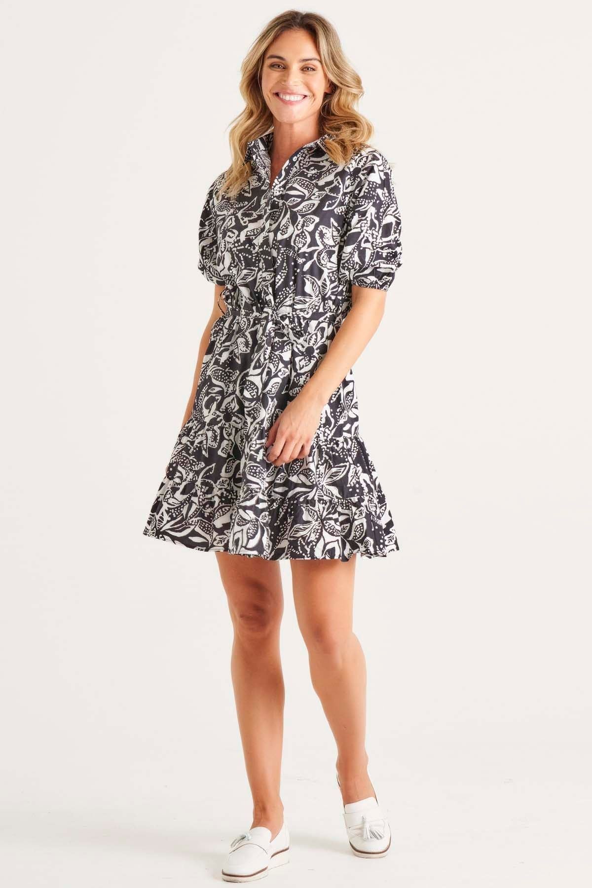 Betty Basics Marnie Dress in Floral Mono - Hey Sara