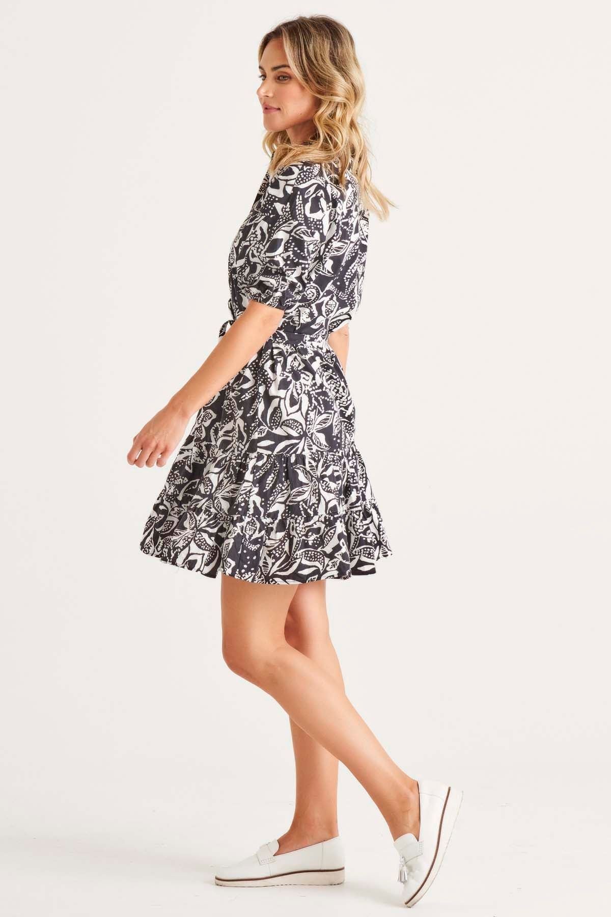 Betty Basics Marnie Dress in Floral Mono - Hey Sara