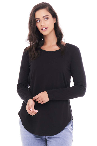 Betty Basics Megan Long Sleeve Top in Black - Hey Sara