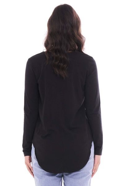 Betty Basics Megan Long Sleeve Top in Black - Hey Sara