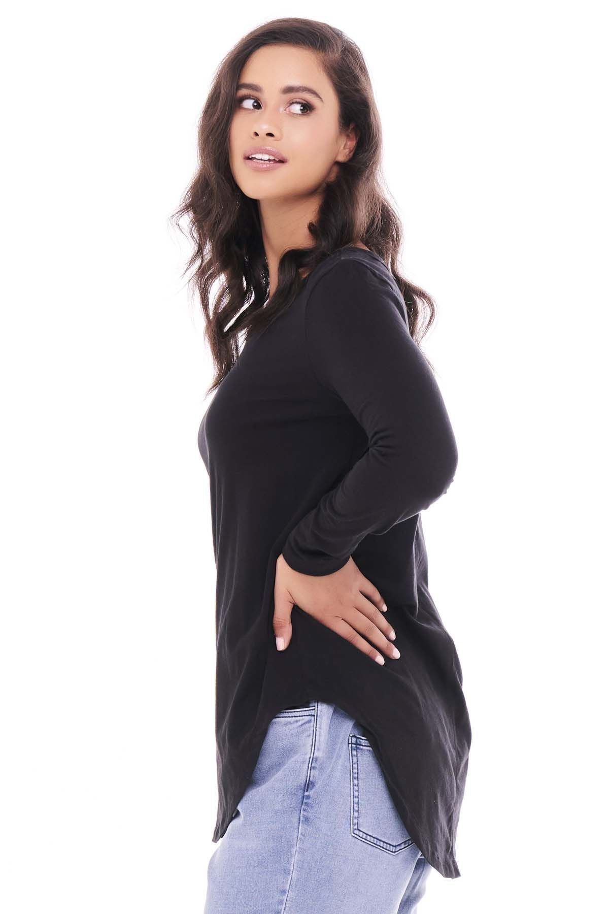 Betty Basics Megan Long Sleeve Top in Black - Hey Sara
