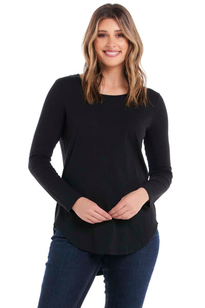 Betty Basics Megan Long Sleeve Top in Black - Hey Sara