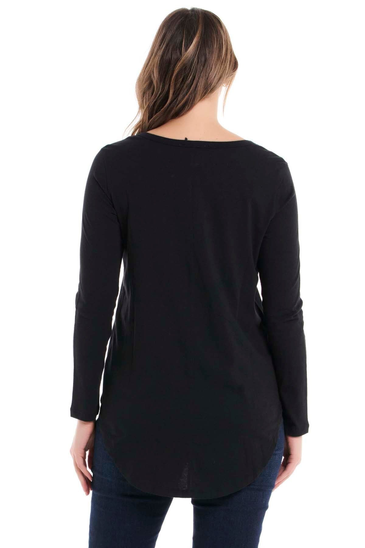 Betty Basics Megan Long Sleeve Top in Black - Hey Sara