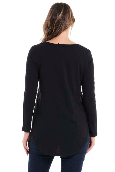 Betty Basics Megan Long Sleeve Top in Black - Hey Sara