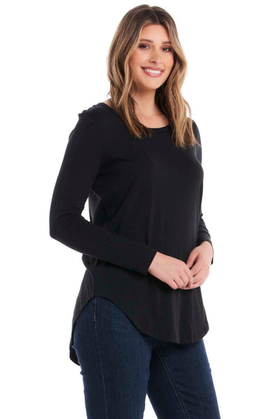 Betty Basics Megan Long Sleeve Top in Black - Hey Sara