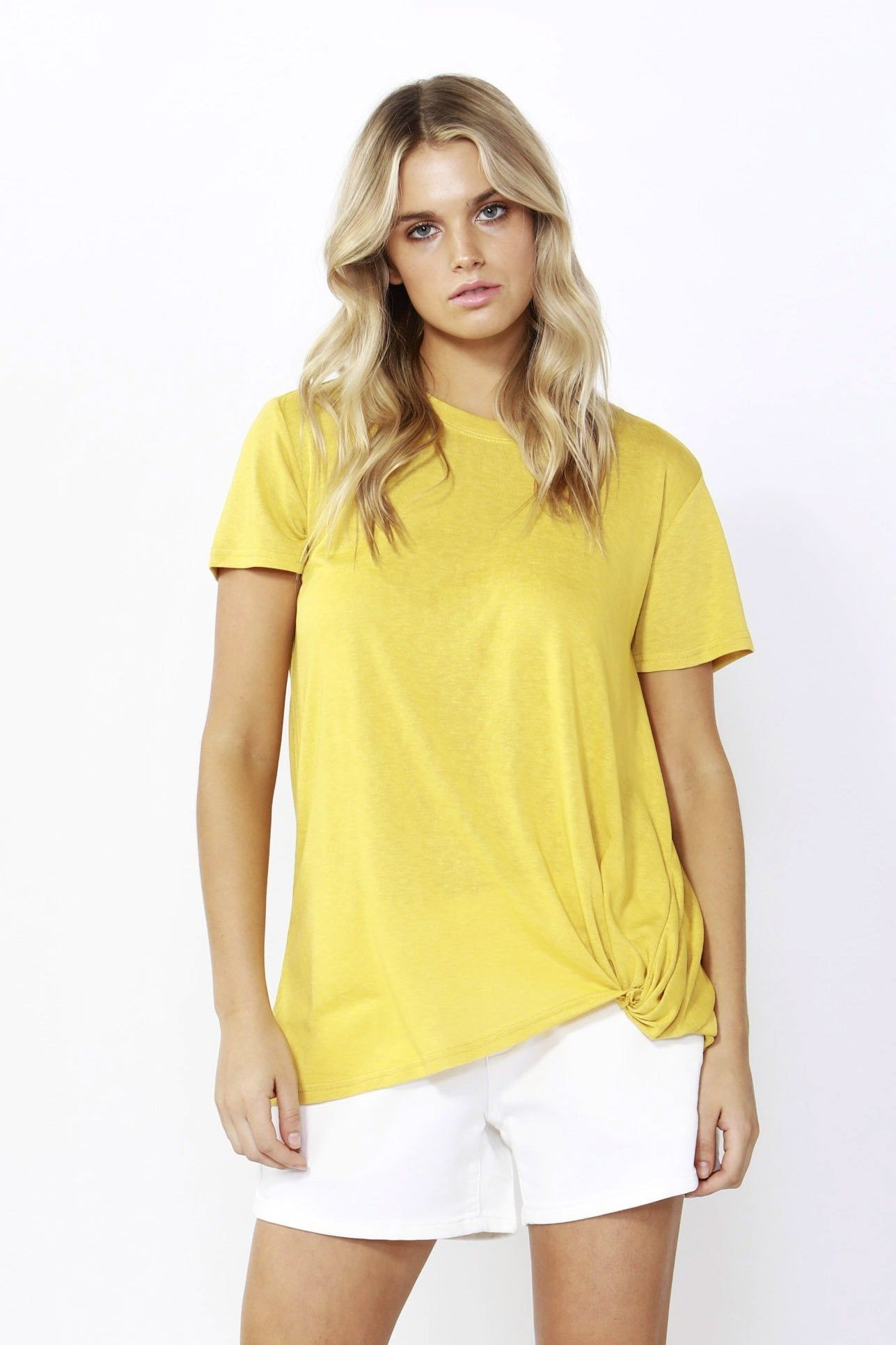 Betty Basics Phoenix Tee in Daffodil Yellow - Hey Sara