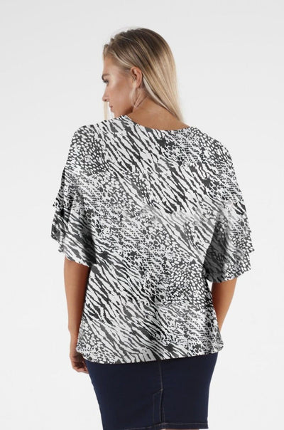 Betty Basics Ripon Top in Instinct Print - Hey Sara