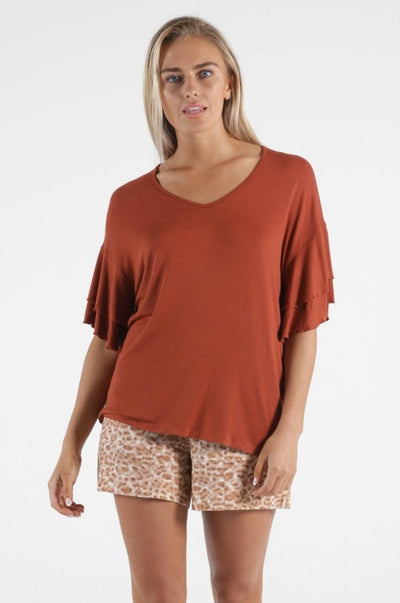 Betty Basics Ripon Top in Terracotta - Hey Sara