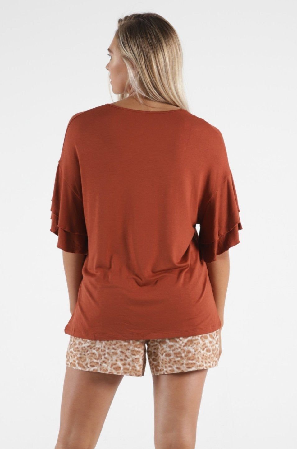 Betty Basics Ripon Top in Terracotta - Hey Sara