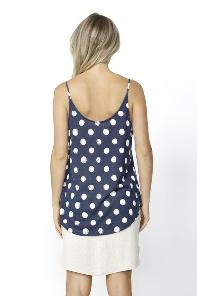 Betty Basics San Diego Two Way Cami in Ink White Spot - Hey Sara
