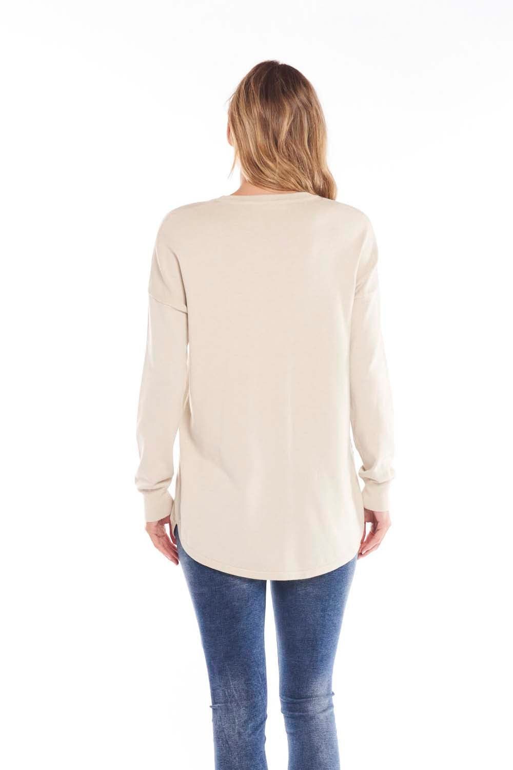 Betty Basics Sophie Knit Jumper in Cream with Glitter Sequins - Hey Sara
