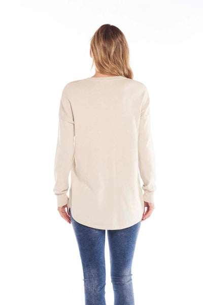 Betty Basics Sophie Knit Jumper in Cream with Glitter Sequins - Hey Sara