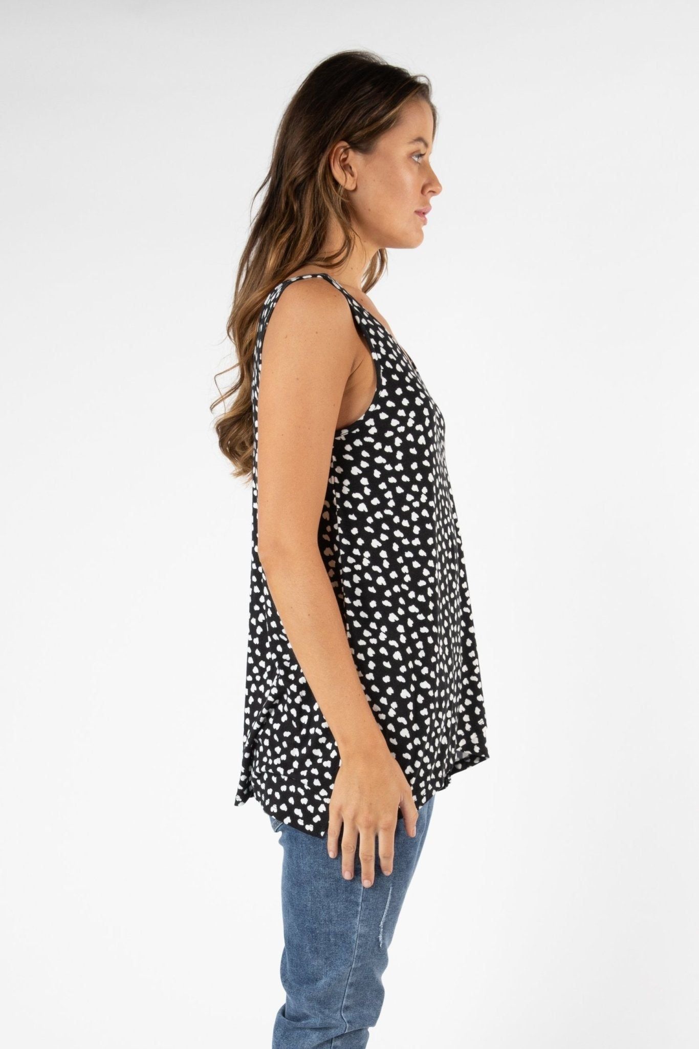 Betty Basics Zorita Tank in Heart Ocelot - Hey Sara