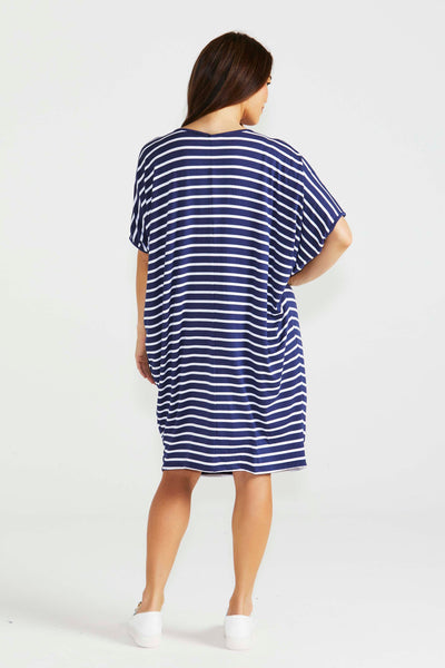 Betty Basics Maui Midi Dress in Parisian Stripe