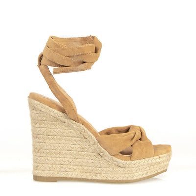 Billini Salome Platform in Camel Suede - Hey Sara