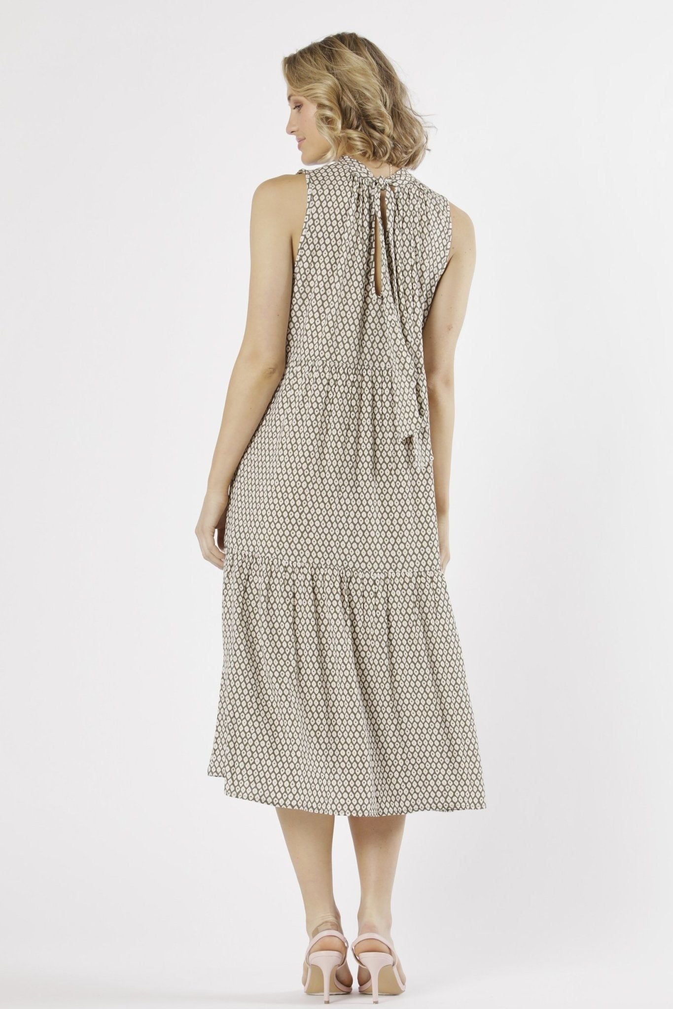 Fate + Becker Casablanca Midi Dress in Diamond Print - Hey Sara