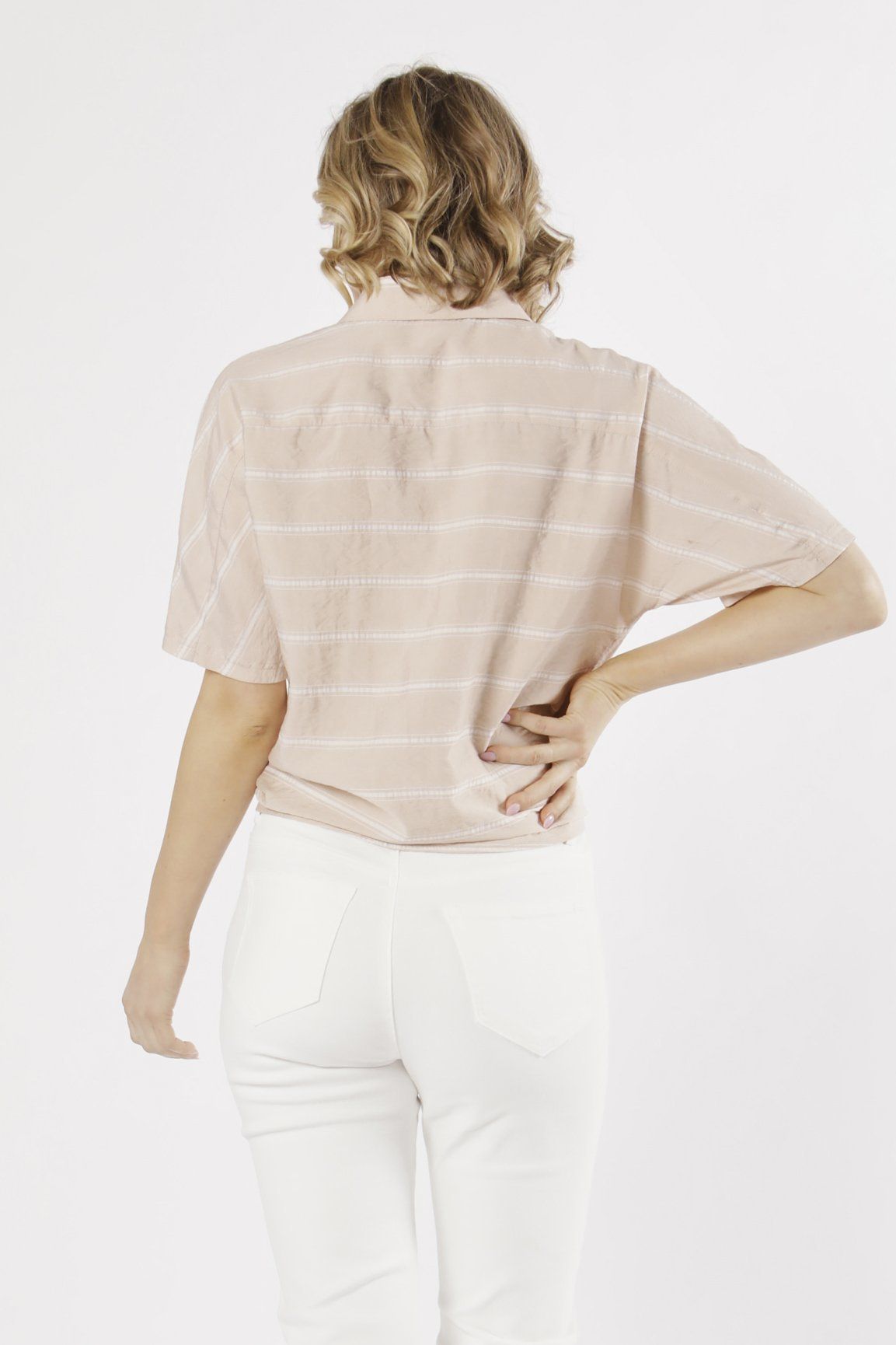 Fate + Becker Indiana Stripe Shirt in Rose - Hey Sara