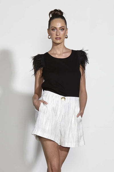 Fate + Becker Modern Love Short in Milk Stripe - Hey Sara
