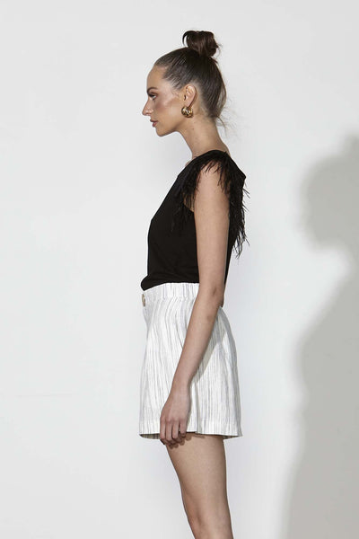 Fate + Becker Modern Love Short in Milk Stripe - Hey Sara